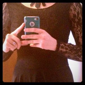 Black lace dress.