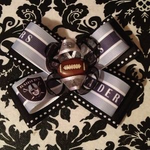 Raiders hair bow!!!!