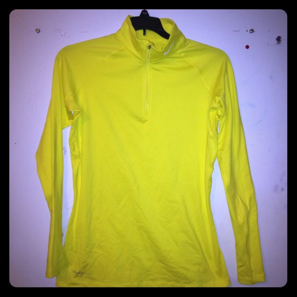 Nike yellow dri fit jacket