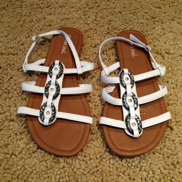 White sandals