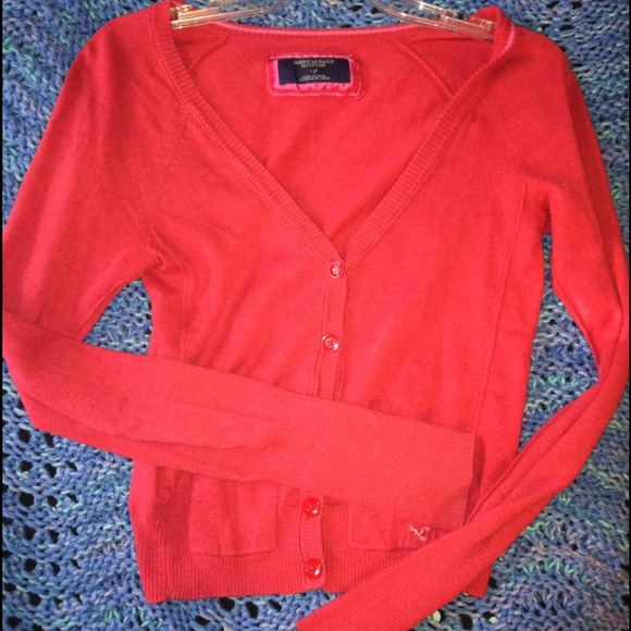 Dark pink American Eagle cardigan.