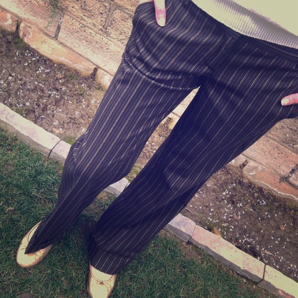 SOLD..............Anthropology Brown striped pants