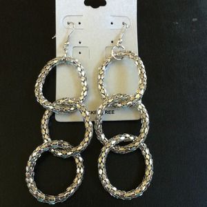 Silver link earings