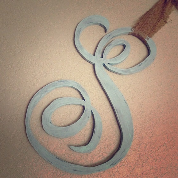 Handmade and cut Monogram.