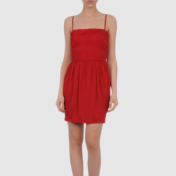 Robert Rodriguez red cocktail dress