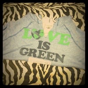 Love is green PINK hoodie
