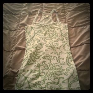 Tank top green and white Aeropostale