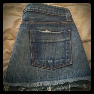 Forever 21 frayed blue jean skirt