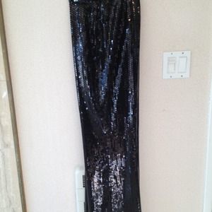 Oscar de la Renta black sequenced slacks