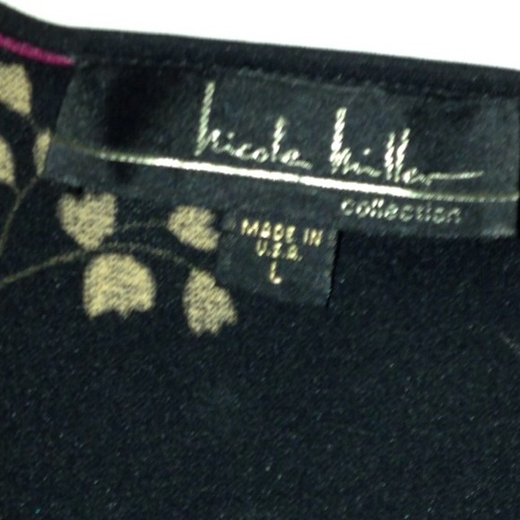 Nicole Miller black multi color floral dress- - Picture 2 of 4