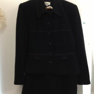 Black wool suit