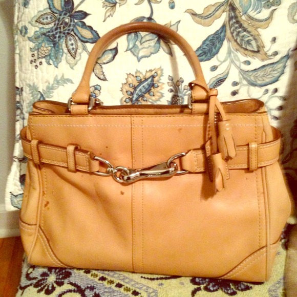 Tan authentic Coach handbag