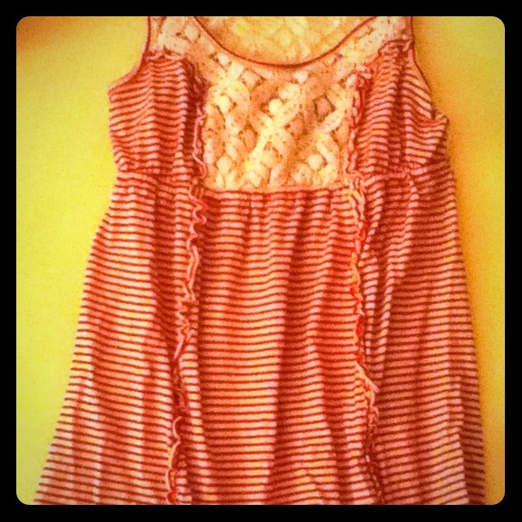 red and white striped sundress