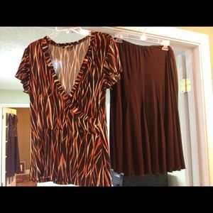 Studio 1940 Stretch Shirt and Skirt