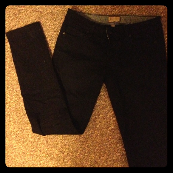 REDUCED! Paige black straight leg jeans