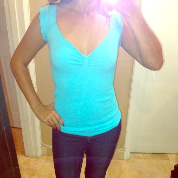 Aqua Blue Marciano Top