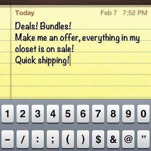 Closet sale!