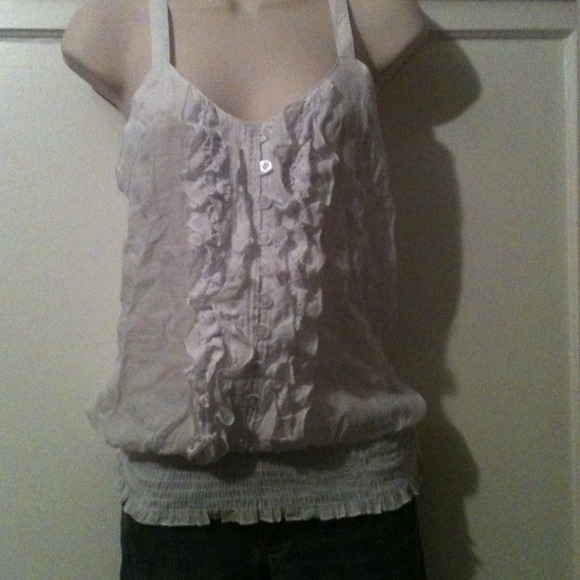 TRADED---White ruffle top