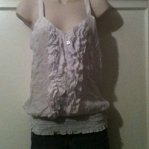 TRADED---White ruffle top