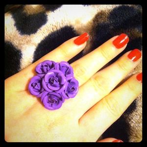 Purple Flower Ring
