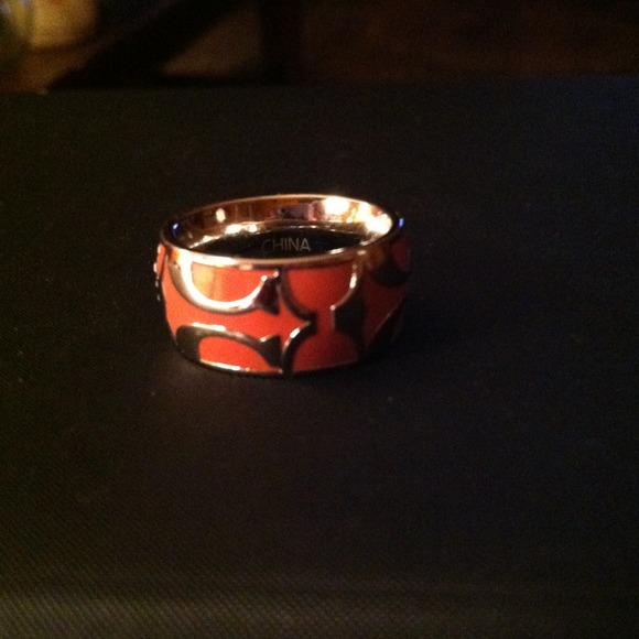 Coach Jewelry - **Traded** Coach S/S and enamel ring size 5
