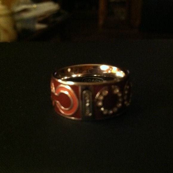 **Traded** Coach S/S and enamel ring size 5 - Picture 2 of 3