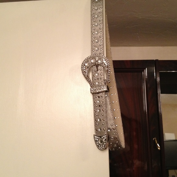 Silver sparkling belt