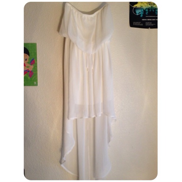 💕RESERVED💕White high to low tube dress.