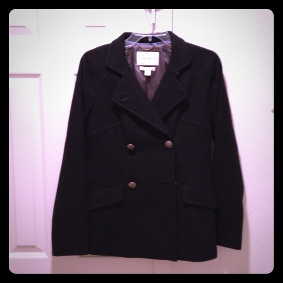 Banana Republic Black Peacoat