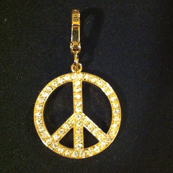 Juicy Couture, peace sign charm.