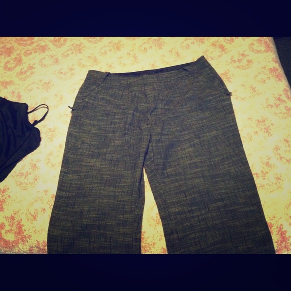 Black & grey tweed slacks / dress pants