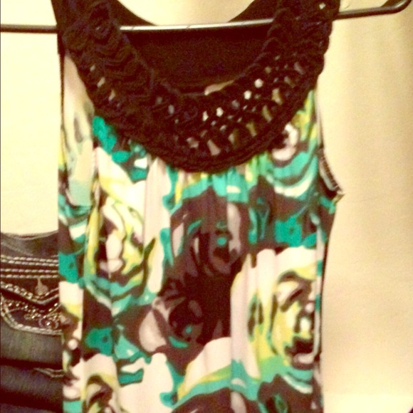 green black and white dress