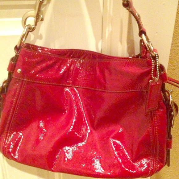 Red Patent  Leather Coach Purse
