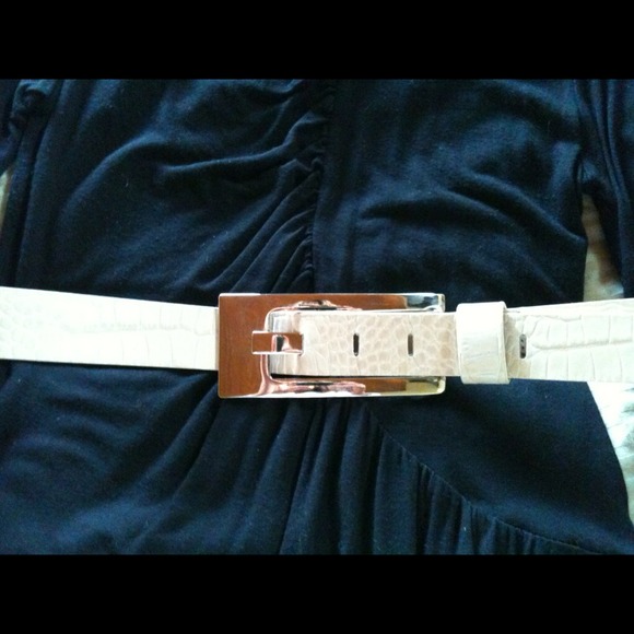 **TRADED**Express cream leather belt animal print main image 4