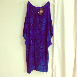 NWT Blue Leopard Dress