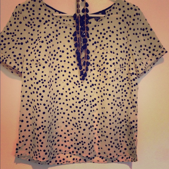 NWOT polka dot top
