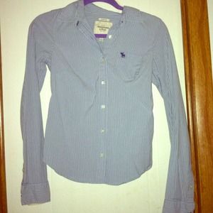 Abercrombie & Fitch striped button up shirt.