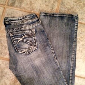 Reserved !  Silver Suki bootcut jeans. Size 29/32