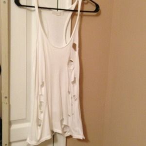 White tank top with holes
