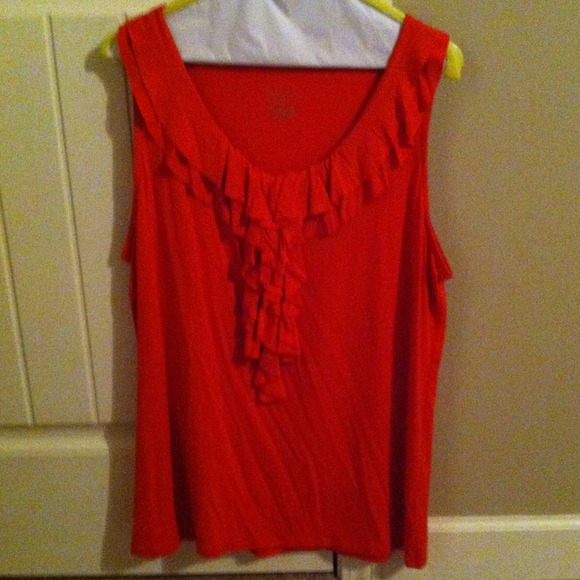 ***RESERVED*** Orange, Ruffle Shirt