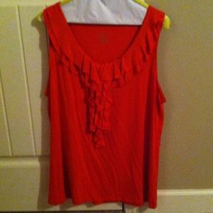 ***RESERVED*** Orange, Ruffle Shirt