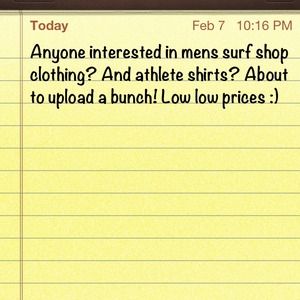 Mens shirts and shorts! And athlete gear