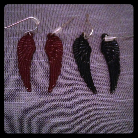-SOLD-2 angel wing earrings