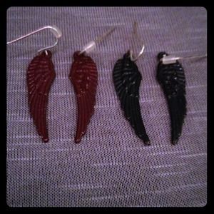 -SOLD-2 angel wing earrings
