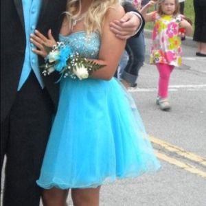 Baby blue prom dress