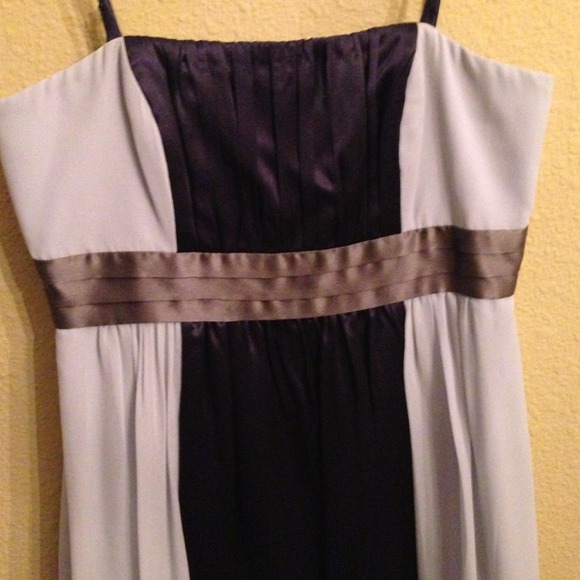 Max & Cleo Color block Cocktail Silk Dress - Picture 2 of 4