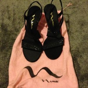 Nina mid heel black and strappy! Very cute!