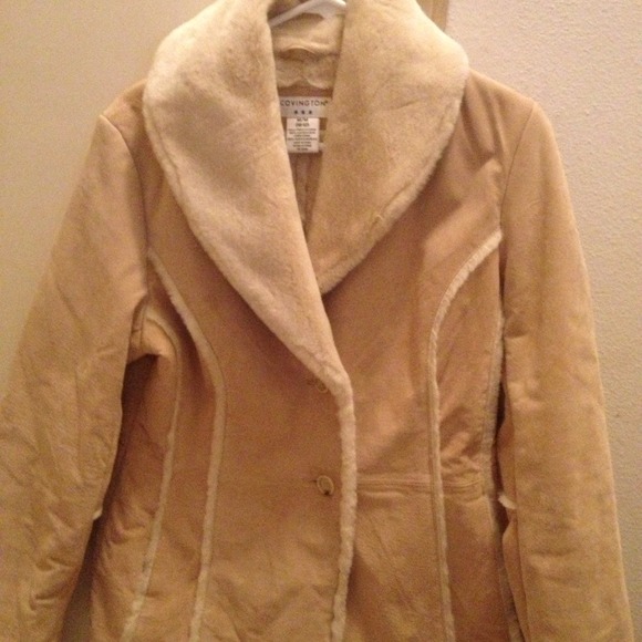 Covington Fur Lined Leather Coat