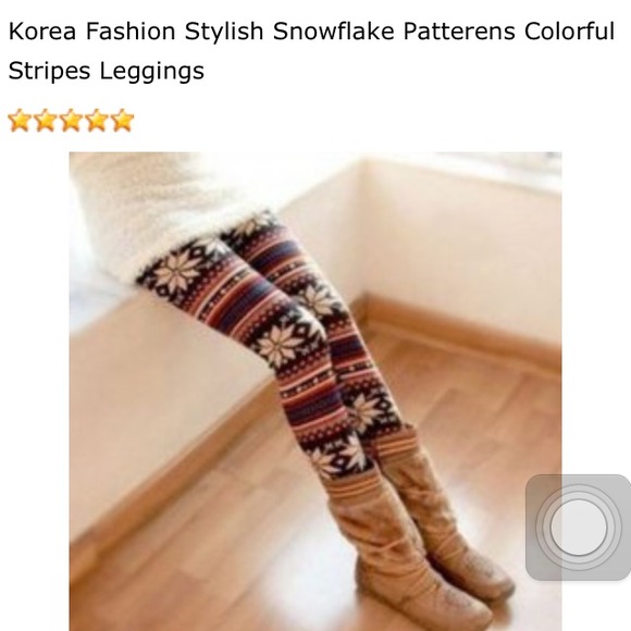 Available now! Snowflake pattern leggings!!