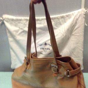 SOLD. Prada tan handbag